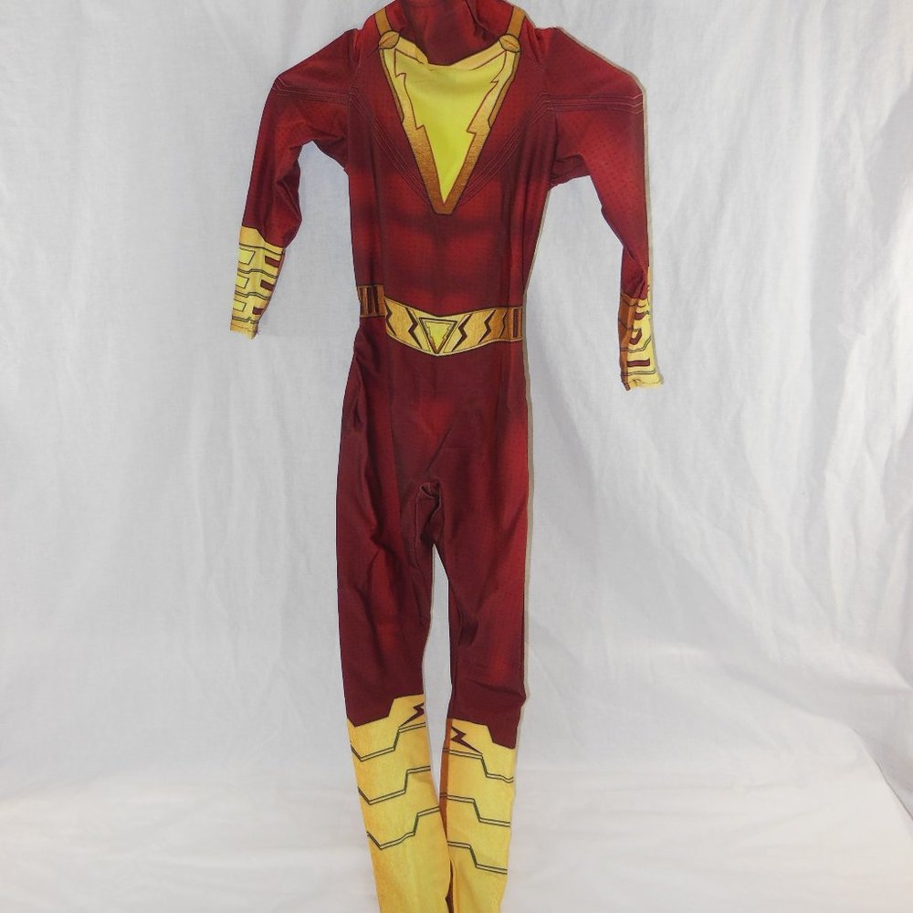 Shazam Bodysuit Kids M Costume Zentai Cosplay